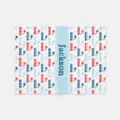 列車のフリースブランケット フリースブランケット (正面(横))