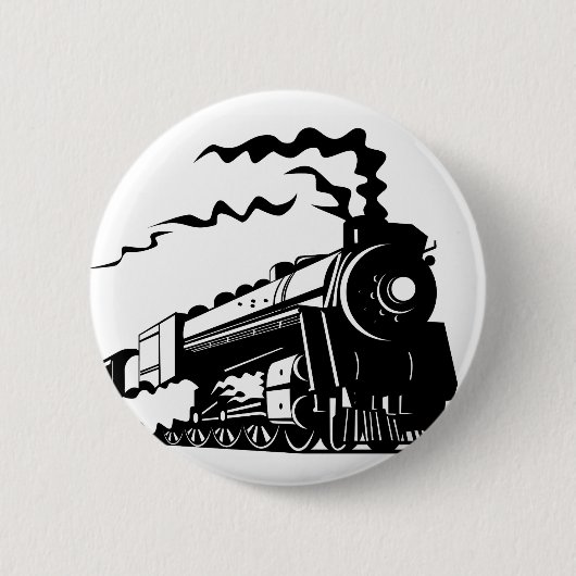 列車のプリント 缶バッジ (正面)