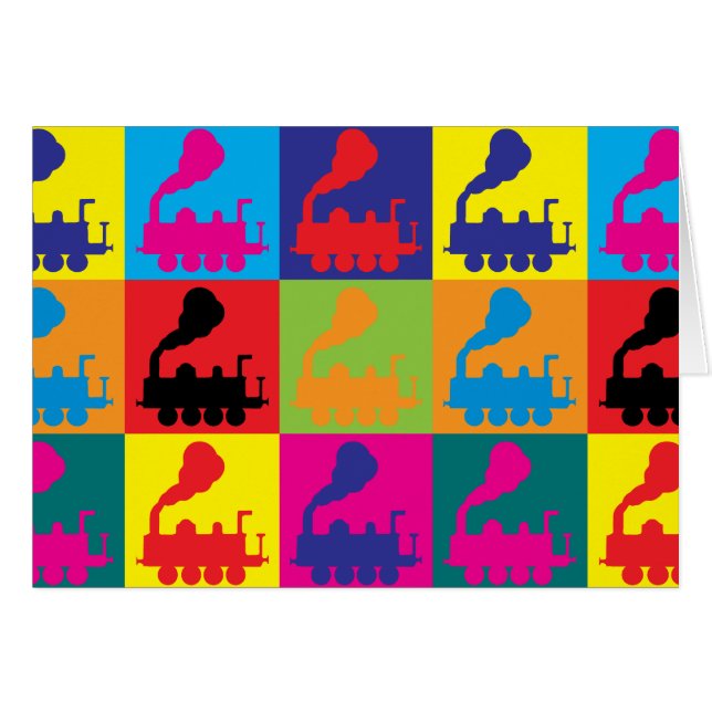 列車のポップアート (正面横)