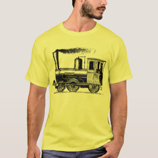 列車のモダンなヴィンテージのTシャツ Tシャツ