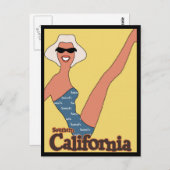 列車のヴィンテージ旅行で南カリフォルニアを訪れる ポストカード (正面/裏面)