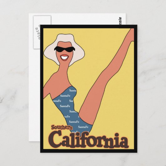 列車のヴィンテージ旅行で南カリフォルニアを訪れる ポストカード (正面/裏面)