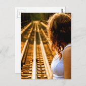 列車の上で待っている ポストカード (正面/裏面)