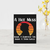 列車の中で起こるダンプスターの火の中の熱い混乱 カード (黄色い花)