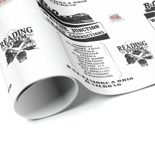 列車の乗り換え ラッピングペーパー (ロールコーナー)