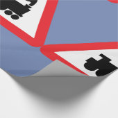 列車の交通標識の包装紙 ラッピングペーパー (角)