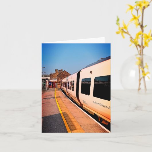 列車の側面 カード (黄色い花)