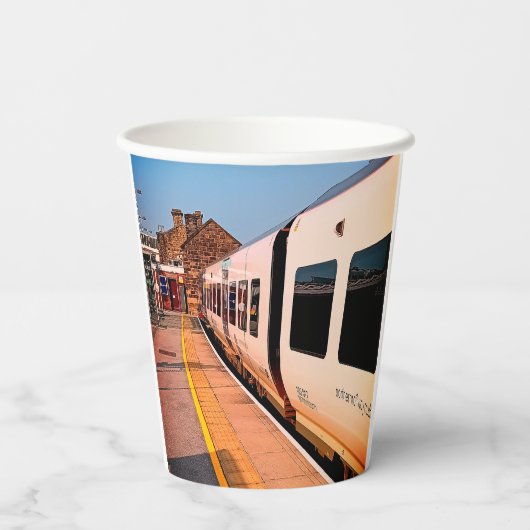 列車の側面 紙コップ (裏面)