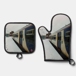 列車の側面 鍋つかみ&鍋敷きセット