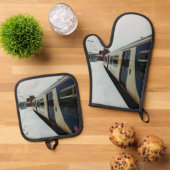 列車の側面 鍋つかみ&鍋敷きセット (トップダウン)