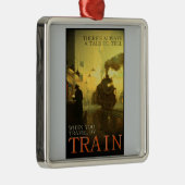 列車の優れたオーナメントによるヴィンテージ旅行 メタルオーナメント (右)