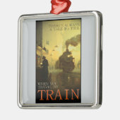 列車の優れたオーナメントによるヴィンテージ旅行 メタルオーナメント (左)