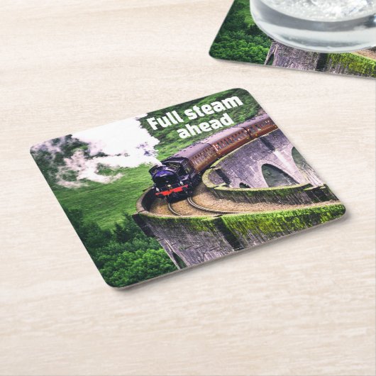 列車の全速力 スクエアペーパーコースター (アングル)