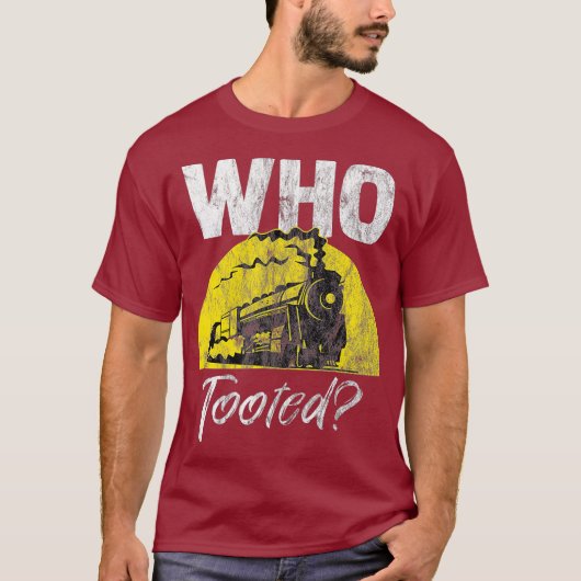 列車の列車に乗り込んだ車掌の機関車 Tシャツ (正面)