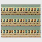 列車の包装紙 ラッピングペーパー (フラット)