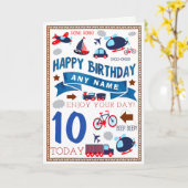 列車の平らなボート車のパーソナライズなバースデー・カード カード (黄色い花)