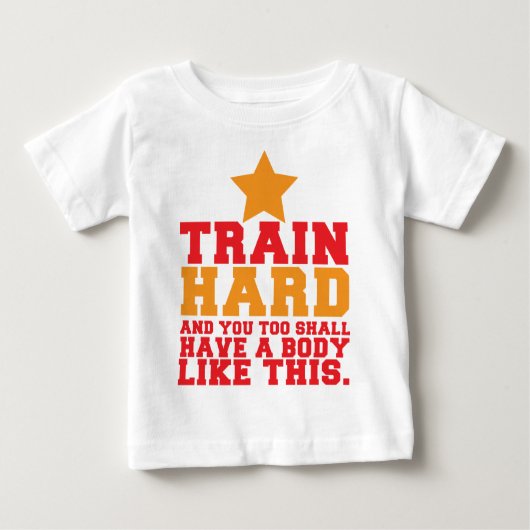 列車の懸命および余りにこのような体を有します ベビーTシャツ (正面)