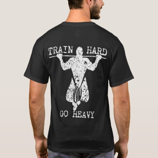 列車の懸命は重くDissressed行きます Tシャツ (裏面)