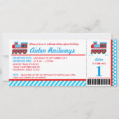 列車の搭乗券の誕生日パーティーの招待状 招待状 (正面)