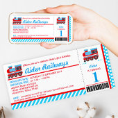 列車の搭乗券の誕生日パーティーの招待状 招待状