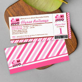 列車の搭乗券の誕生日パーティーの招待状 招待状