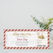 列車の旅クリスマス乗車券ギフトチケット 招待状 (スタンド正面)