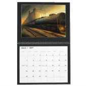 列車の旅行カレンダー カレンダー (3月 2027)