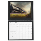 列車の旅行カレンダー カレンダー (2月 2027)