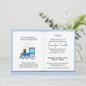 列車の本テーマベビーシャワー招待状 招待状 (スタンド正面)