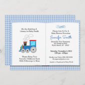 列車の本テーマベビーシャワー招待状 招待状 (正面/裏面)