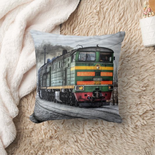 列車の枕 クッション (ブランケット)