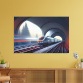 列車の機関車のキャンバス印刷 キャンバスプリント (インサイチュ (リビング))