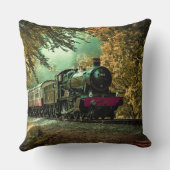 列車の機関車レトロヴィンテージ紅葉 クッション (裏面)