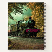 列車の機関車レトロヴィンテージ紅葉 ノートブック (裏面)