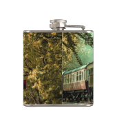 列車の機関車レトロヴィンテージ紅葉 フラスク (裏面)