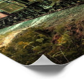 列車の機関車レトロヴィンテージ紅葉 ポスター (角)