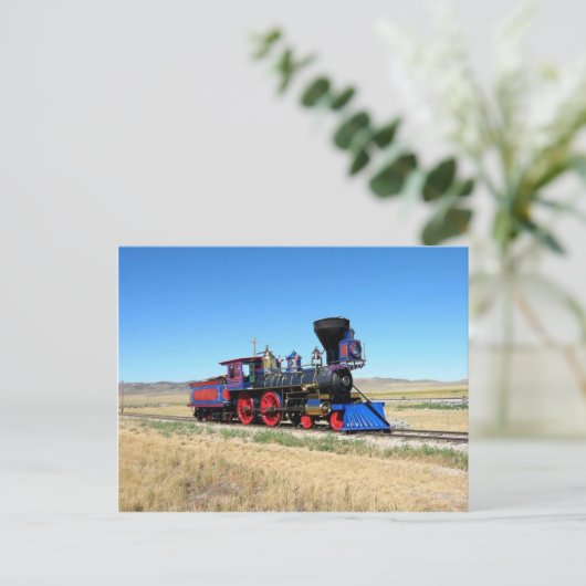 列車の機関車 ポストカード (スタンド正面)