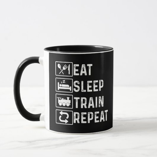 列車の生活 Steam Train Railroad 愛好家 マグカップ (左)