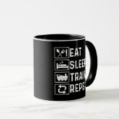 列車の生活 Steam Train Railroad 愛好家 マグカップ (正面右)