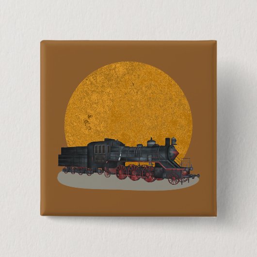 列車の眼識ボタン 缶バッジ (正面)