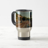 列車の線路 トラベルマグ (正面左)