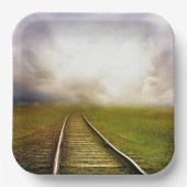 列車の線路 ペーパープレート (正面)