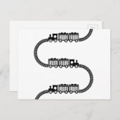 列車の線路 ポストカード (正面/裏面)