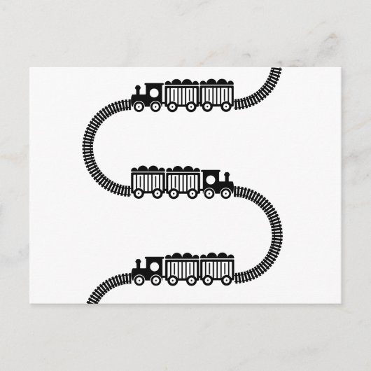 列車の線路 ポストカード (正面)