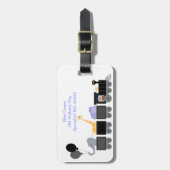 列車の荷物のラベルのベビー動物 ラゲッジタグ (正面縦)