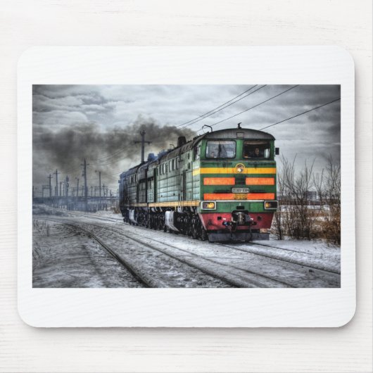 列車の蒸気の鉄道Steampunkエンジンの運命 マウスパッド (正面)