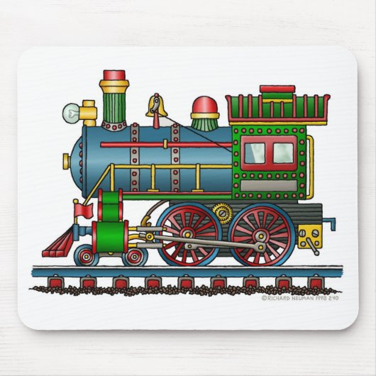 列車の蒸気機関のChoo Chooのマウスパッド マウスパッド (正面)