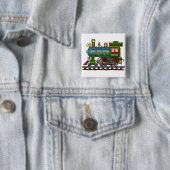 列車の蒸気機関のChoo Chooピン 缶バッジ (インサイチュ)