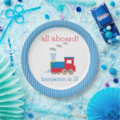 列車の誕生会のプレート ペーパープレート (パーティー)