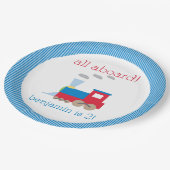 列車の誕生会のプレート ペーパープレート (アングル)